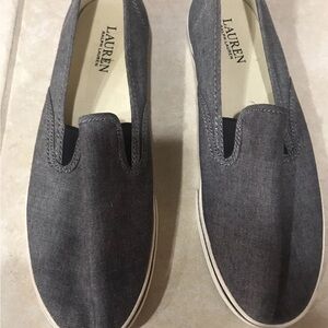 Lauren Ralph Lauren Gray Sneakers Minimalist Slip-On
